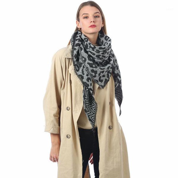 

scarves spring winter women scarf cashmere warm shawls neck bandana lady wrap 140x140x190cm thick print scarves1, Blue;gray