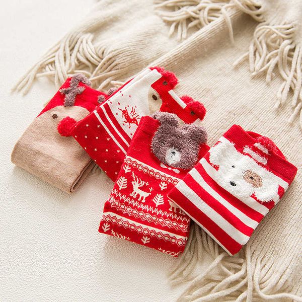 

and warm cartoon sock soft winter christmas gift cotton cute red socks