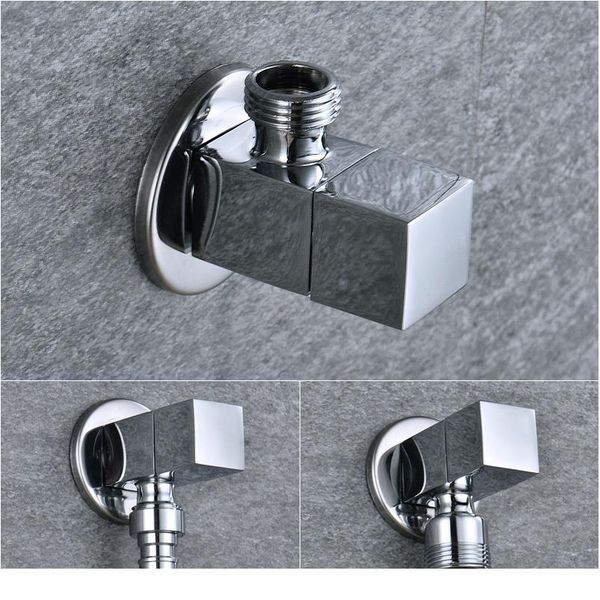 

high quailty square angle valve shut off water svalve for faucet and toile wall mounted g1/2 inlet and outlet chrom wmtxib