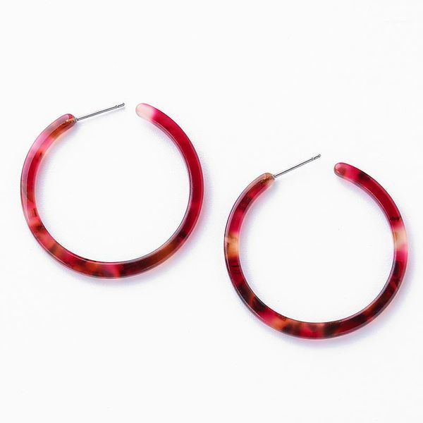 

charm 2021 beach leopard statement earring for women open c shape acrylic big circle geometry resin hoop girl jewelry gift1, Golden