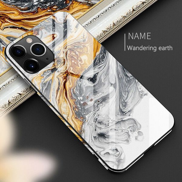 

luxury full protective phone case for iphone 11 12 pro x xr xs max 8 7 6 6s plus tempered glass tpu hard marble back cover