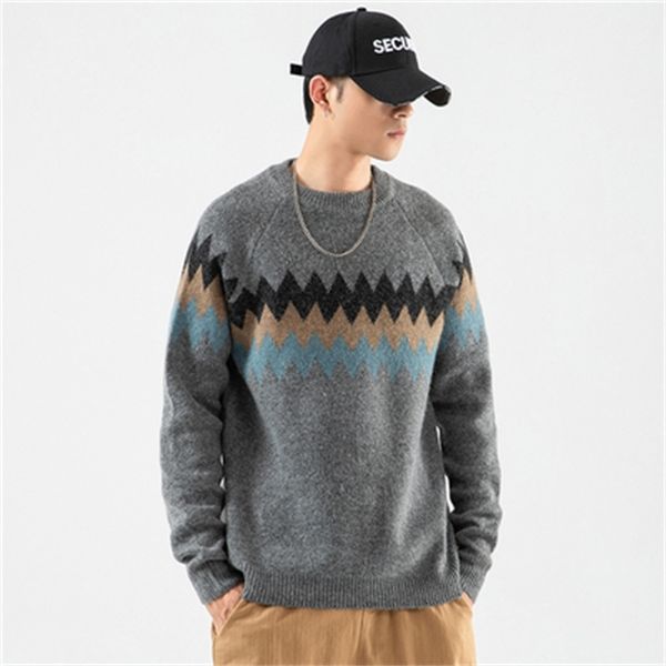 

2021 new fashion classic o-neck striped sweater men's oversize pull plus size -5xl long sleeves pullover for autumn spring winter anqe, White;black