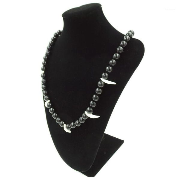 

anime inuyasha platycodon wolf tooth beads chain necklace pendant cosplay1, Silver