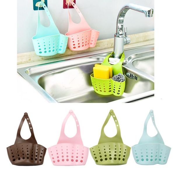 

high-performance portable home kitchen hanging bag basket bath storage tools sink holder health environmental flexible