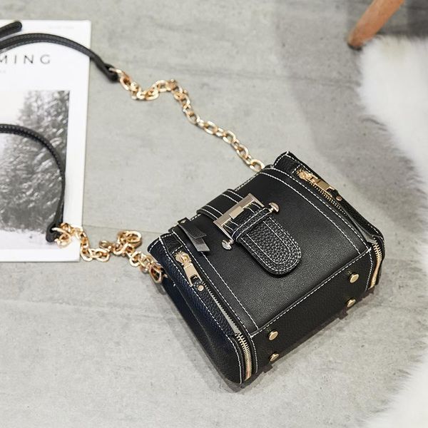 

limited time discount fashion female small shoulder bag new wild pink black zipper design ladies messenger phone bag