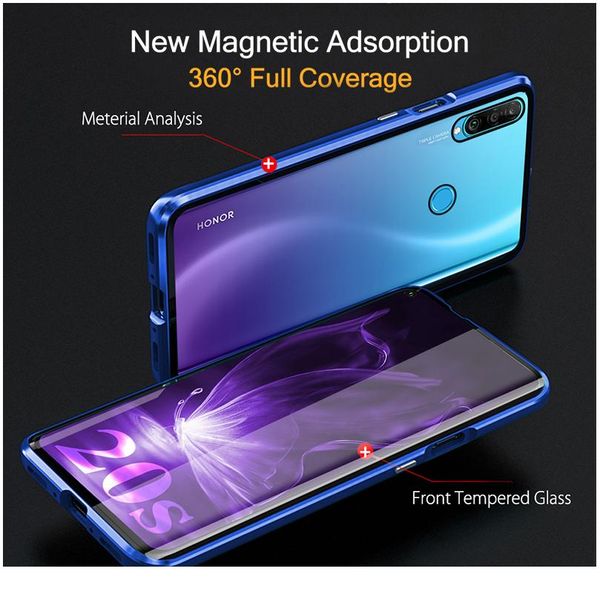 

360 magnetic adsorption metal case for huawei p30 p40 p20 mate 30 20 honor 20 pro 30 10 lite bbyrfc
