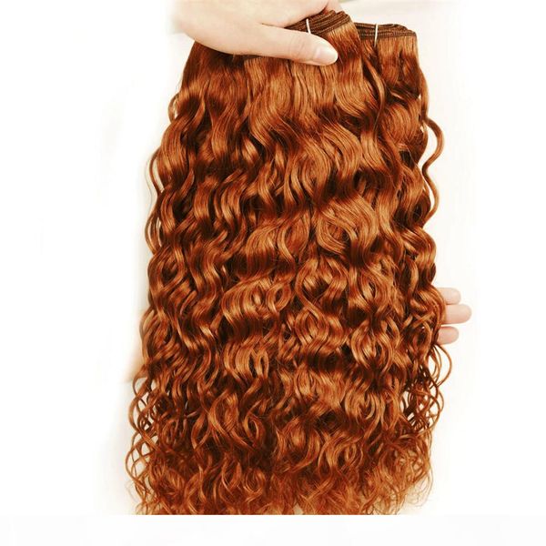 

medium auburn water wave peruvian human hair bundles deals #30 light brown wet and wavy human hair weave bundles auburn hair weft extensions, Black;brown