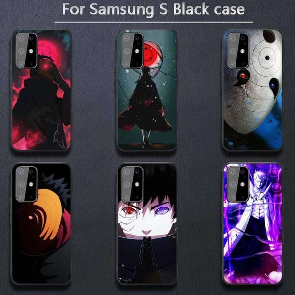 

naruto uchiha obito animated mobile phone case is samsung s20 + super s6 s7 edge s8 s9 + s10-5g lite 2020 s10e