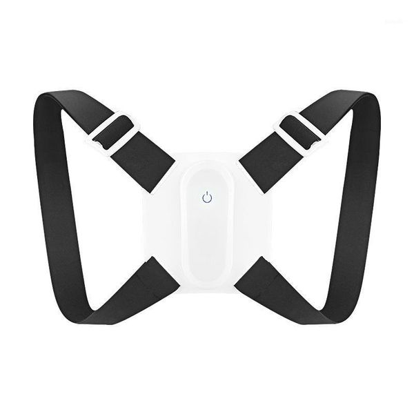 

brace support belt adjustable back posture corrector clavicle spine back shoulder lumbar posture correction for body building1, Black;blue