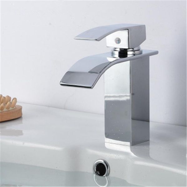 

home basin faucet bathroom square faucet single handle sink mixer kitchen wash tap toilet wide spout and cold water taps