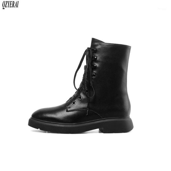 

new style brand women boots motorcycle boots warm black white ankle lace-up outdoor female winter women shoes1