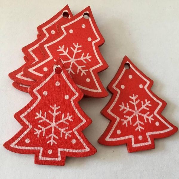 

christmas decorations ornaments natural wood pendant hanging gifts snowflakes xmas tree decor home wedding 5cm 10pcs/lot1