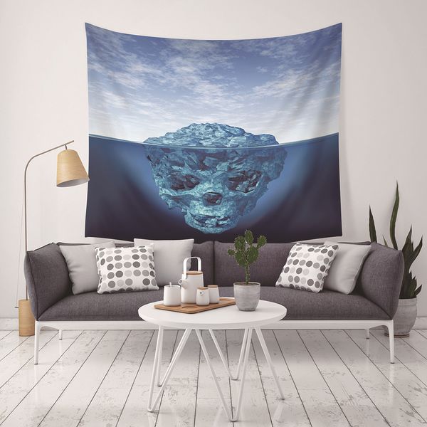 

new arrival 9 styles skull style home decor tapestries beach towel camping blanket bedsheet table-cloth with led