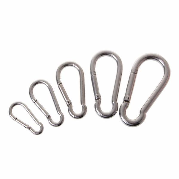 

304 stainless steel spring carabiner snap hook keychain quick link lock buckle 304 s qylrbv