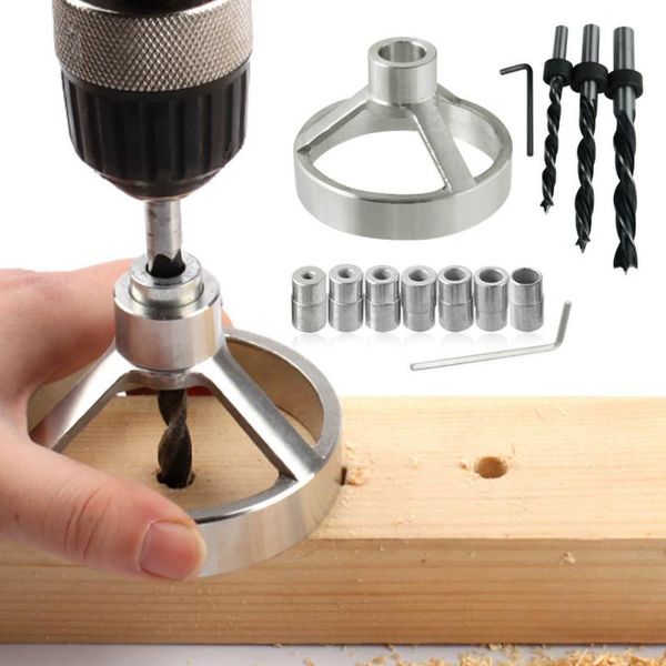 

stainless steel vertical drill guide hole puncher fixtures wood positioning doweling jig locator for diy carpentry tools