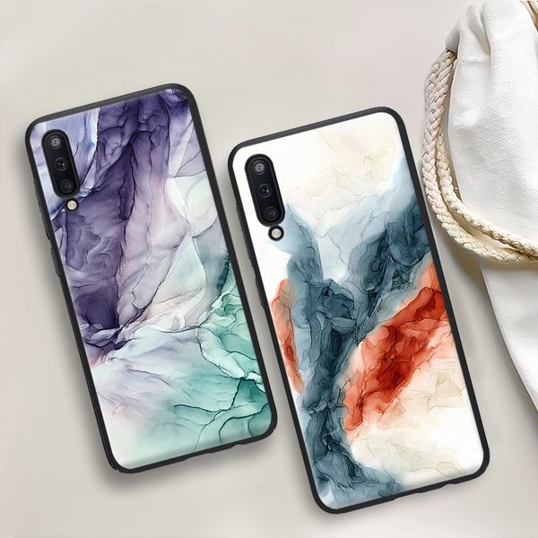 

ink painting phone case on galaxy m31 m21 m11 m01 m31s watercolor marble pattern case for samsung m51 m10 m20 m30 m40 m10s m30s