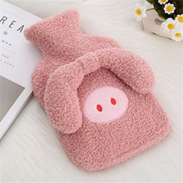 

1000 мл симпатичные свиньи плюшевые большие горячие воды бутылки согревание живота вручать тело тело теплый промывка с фланцевым покрытием в