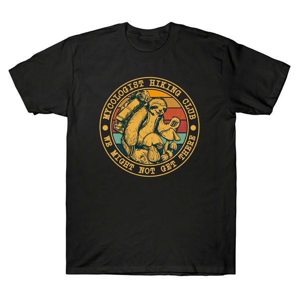 

mycologist hiking club we might not get there sloth gift vintage men's fashion hoodie designers t shirts sweatshirt