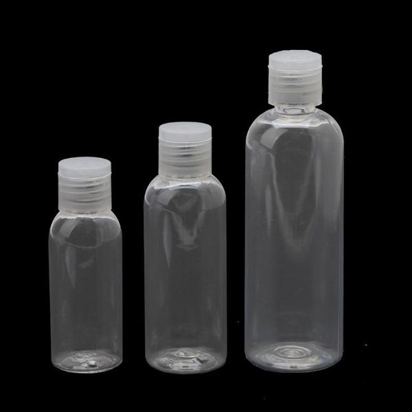 

storage bottles & jars 5pcs / set 30m 100ml reusable plastic empty travel size bottle flip cap liquid hand lotion shampoo sanitizer dispense