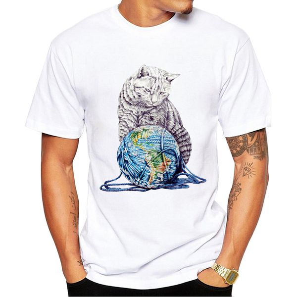 

teehub vintage cat woolem printed футболка мужская с коротким рукавом лето tshirts вскользь tops смешные тройники спорта с капюшоном hoodie