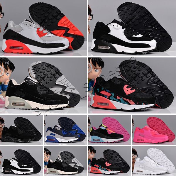 

2021 new wholesale 90 children running shoes boy girl young kid sport sneaker size 28-35 t1, White;red