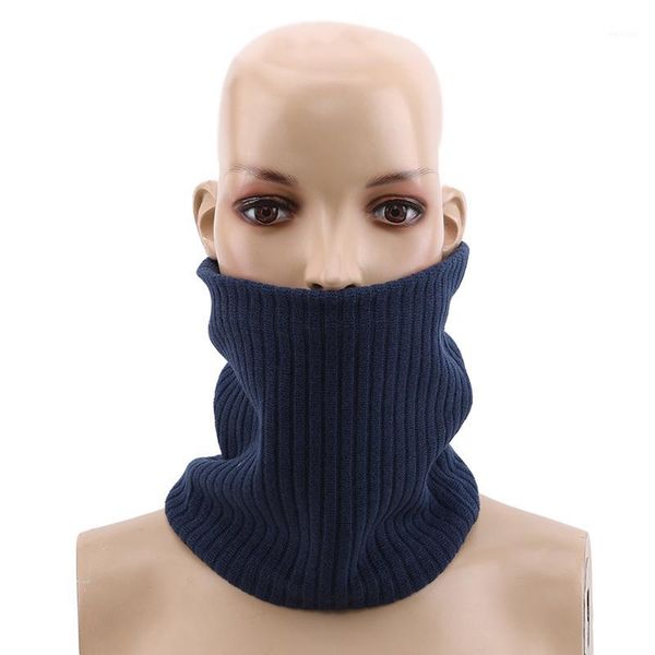

cycling caps & masks outdoor sport hiking scarves women winter warm plus velvet knit collar scarf plush plain foulard femme scarf1, Black