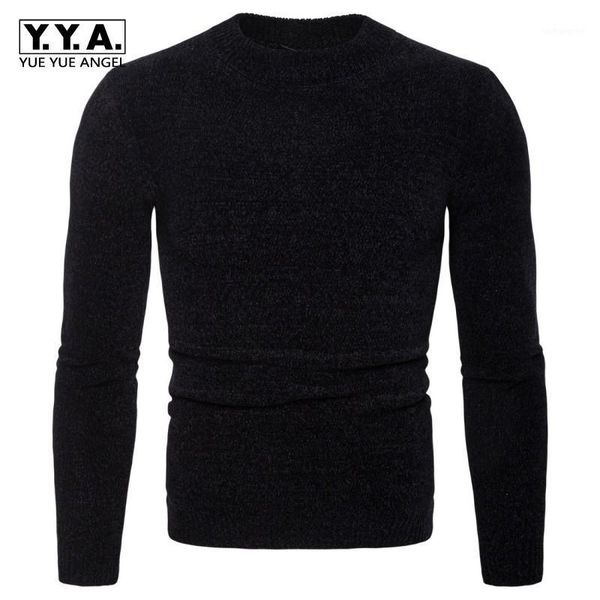 

2020 new winter man warm sweater fashion solid o-neck collar male knitted pullover casual slim fit sweaters for men plus size1, White;black