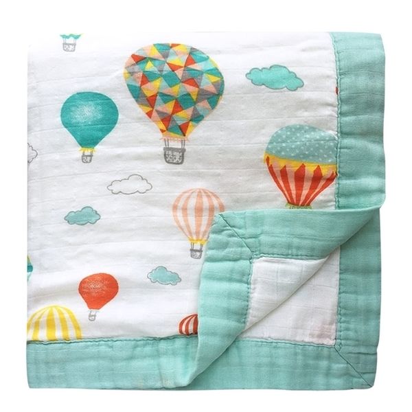 

newborn cotton two layer bamboo baby muslin blanket infant wrap y201009