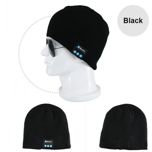 Winter Bluetooth-Kompatibel Kopfhörer USB Aufladbare Musik Headset Warme Stricken Beanie Hut Kappe Drahtlose Sport Kopfhörer Hohe Qualität