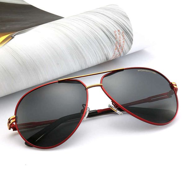 

2019 new metal sunglasses men's polarized glasses anti ultraviolet sunglasses 8856, White;black