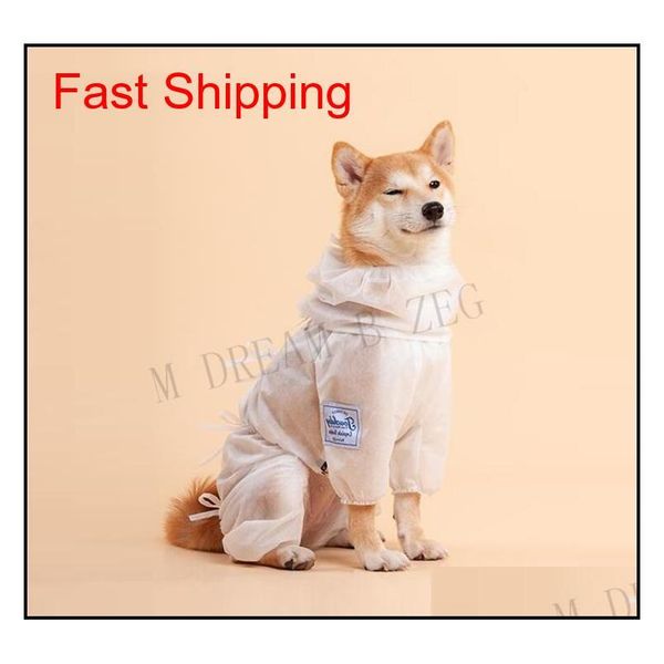 

ventilatory pet dog protective clothing for outdoor walking sbacteria dog clothes dustproof costume pe qylrty dh_seller2010