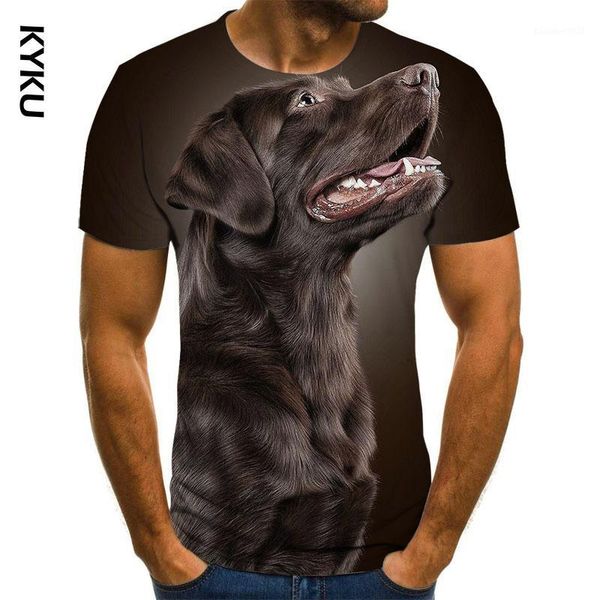 

men's t-shirts kyku dog pattern men's t-shirt summer casual 3dt-shirts interesting o-neck shirts plus size streetwear1, White;black