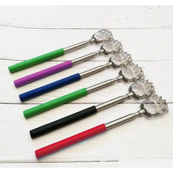 

metal stainless steel back scratcher hollowed out design bear claw scratchers telescopic home supplies 1 56qh bb it39o