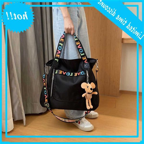 

women's 2020 large capacity nylon trend fashion shoulder send pendant hand bag