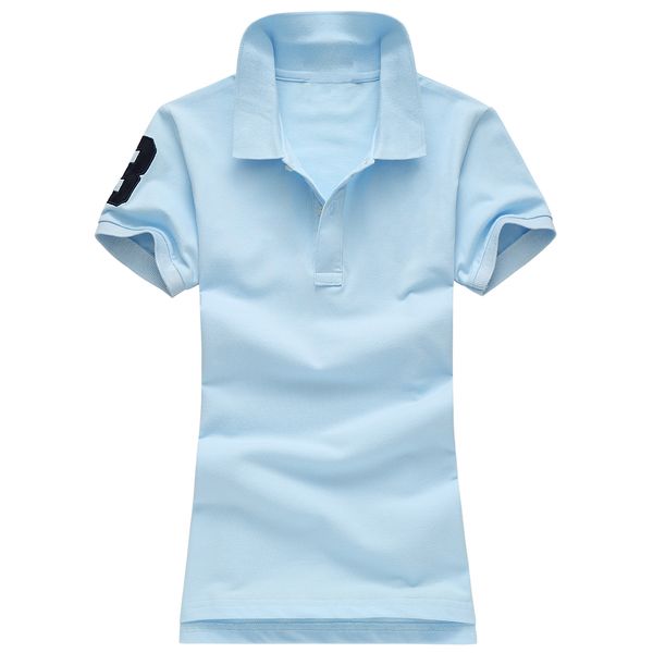 

2021 new fashion women's polo shirt casual sports women short sleeve 100% cotton women short sleeve size s-xl, White