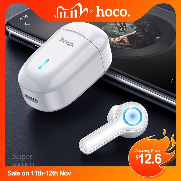 

hoco mini touch bluetooth earphones stereo wireless headphones noise cancelling gaming sport mic car headset with charging box