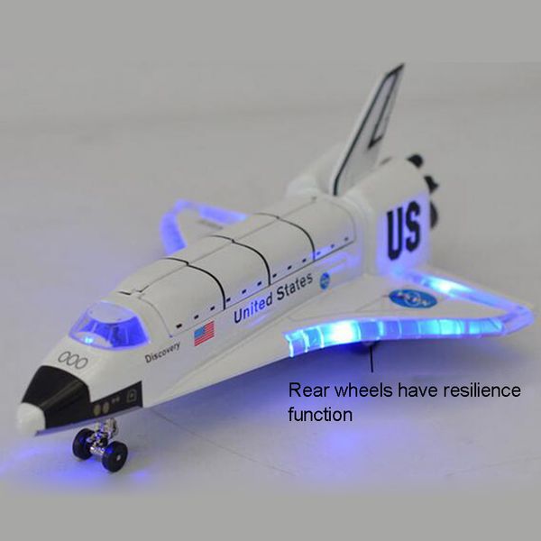 

craft alloy diecast space plane pull cast shuttle new back model with sound light music display stand child kids toy