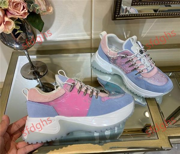 

run away plus men' and women' sneakers, rainbow multi-color oversized sneakers, sports shoes, causal shoes, red at the bottom, Black;grey