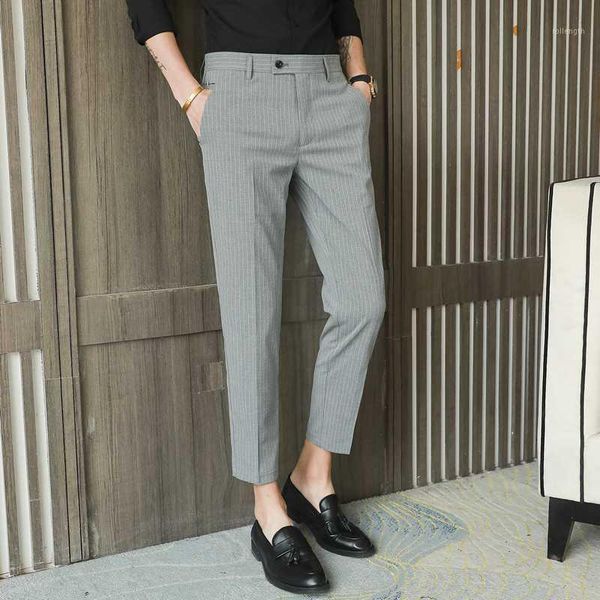 

men joggers men's harem pants 2020 summer fitness casual ankle-length mens trousers stripe streetwear slim mens business1, Black