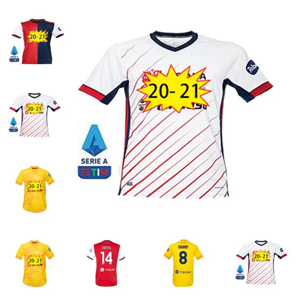 

2021 cagliari calcio soccer jersey home joao pedro nandez cerri 20 21 men soccer shirts away customized football uniforms, Black;yellow