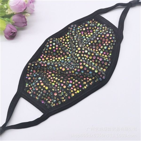 

bling 23yvmask diamond protective dustproof fashion pm2.5 washable reusable women colorful rhinestones face