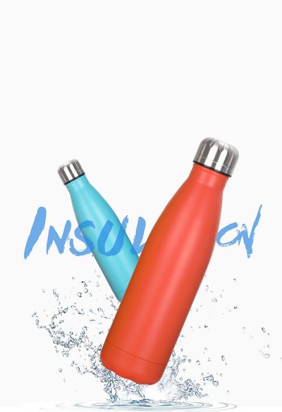 

500ml304 stainless steel thermos thermos mug coffee milk cup outdoor travel fashion sports large capacity thermos cola cup