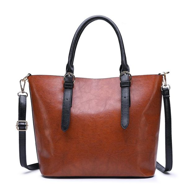 

two belts luxury women handbag crossbody bags for women 2020 oil skin leather designer ladies hand shoulder bag sac a main femme