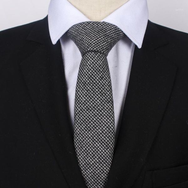 

apparel accessories ties men's 100% wool 6.0cm wide checked houndstooth fashion ties yarn-dye geometric neck tie boys girl1, Blue;purple