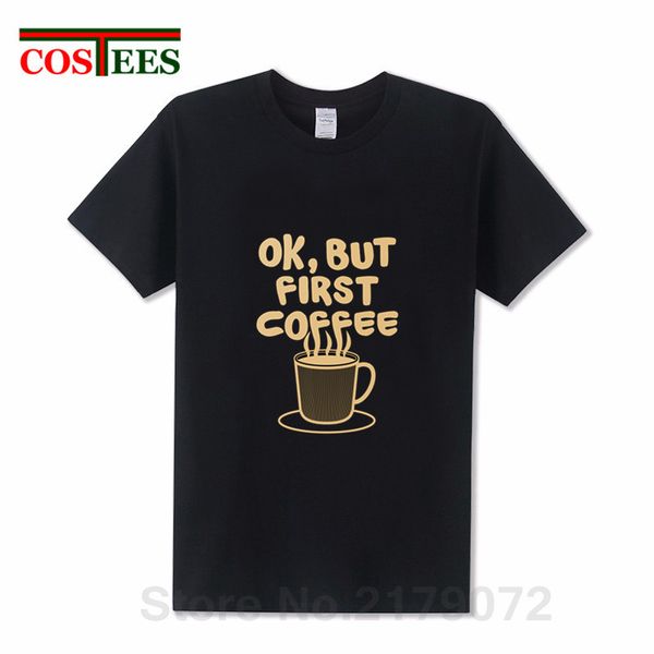 

sport ok but first coffee t shirt men casual cotton tee short sleeve o-neck custom leisure t-shirt homme business brand clothing
