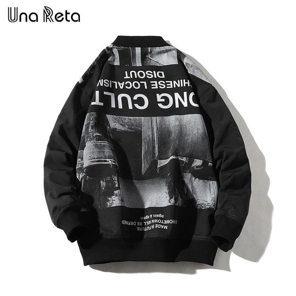 

una reta jacket men spring new fashion harajuku print men jacket tracksuit zipper lover coat hip hop streetwear male, Black;brown