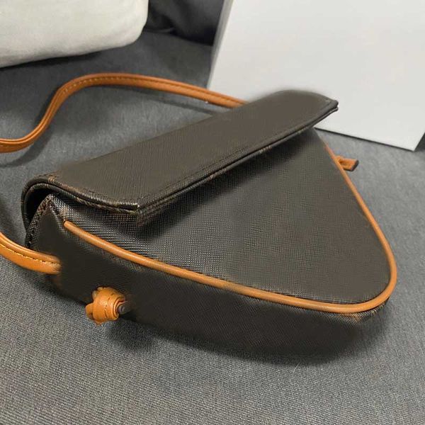 

logo print triangle handbag multi pochette accessories bags women leather handbags luxury evening shoulder bag purse totes