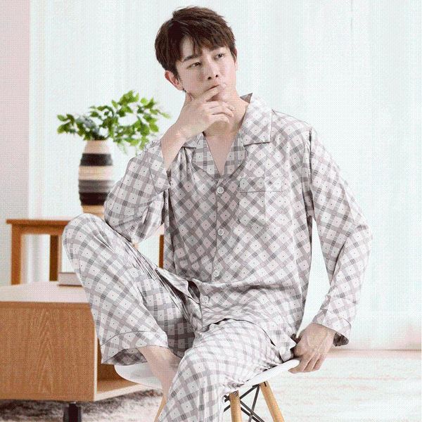 

mimi cross-border printing geometry thin silk pajama man fall and winter long sleeve shirt suits leisurewear a undertakes, Black;brown