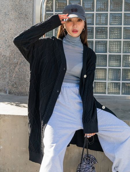 

dazy cable knit drop shoulder cardigan z6xw#, White