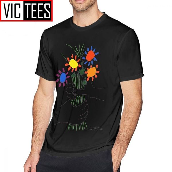 

mens painter pablo picasso bouquet of peace 1958 flowers bouquet with hands cute 5x tshirt sport hooded sweatshirt hoodie men t shirt
